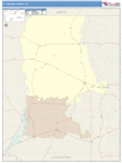 St. Helena County Wall Map Color Cast Style